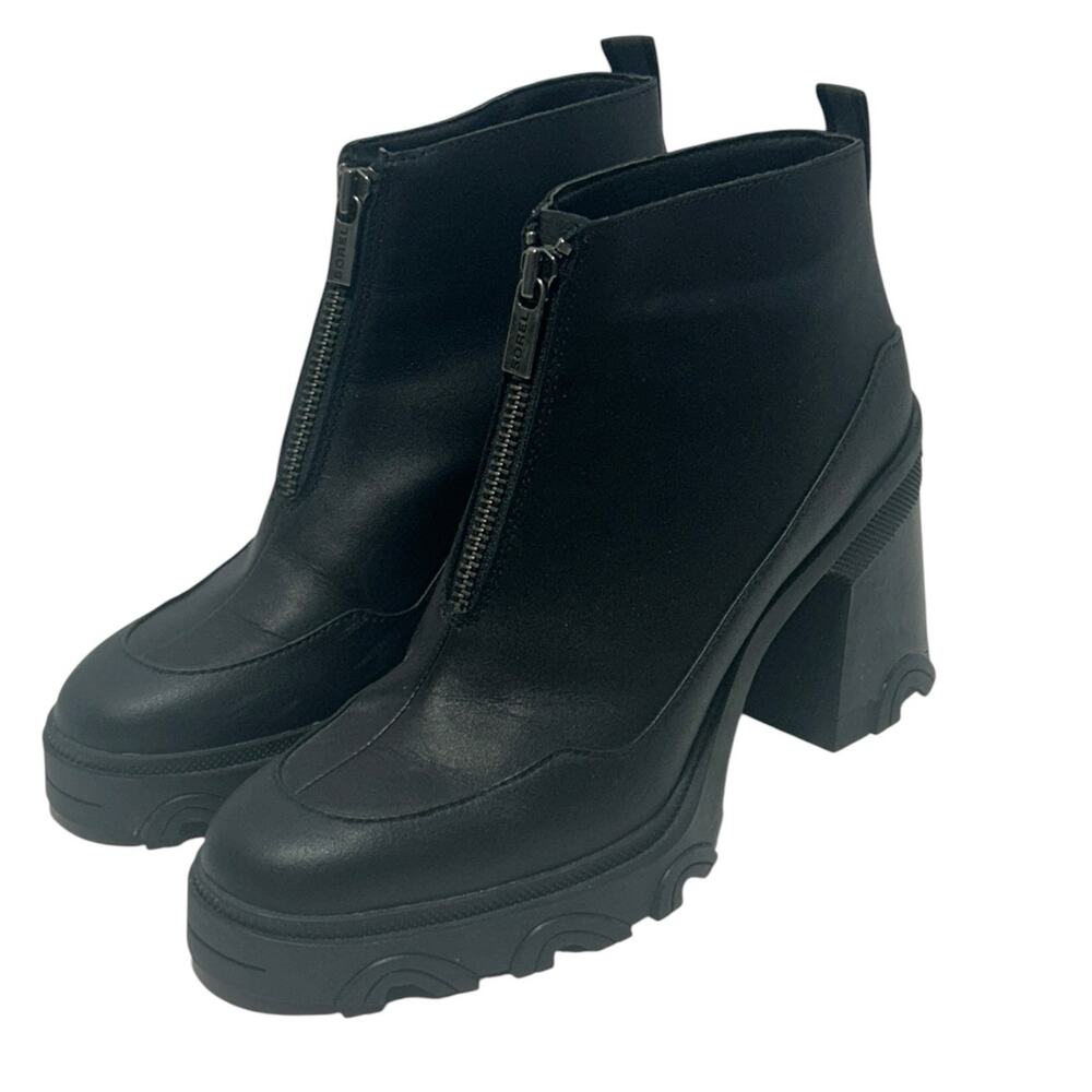 Sorel Brex Heel Zip Boot Solid Black WOMENS SIZE 11 Booties